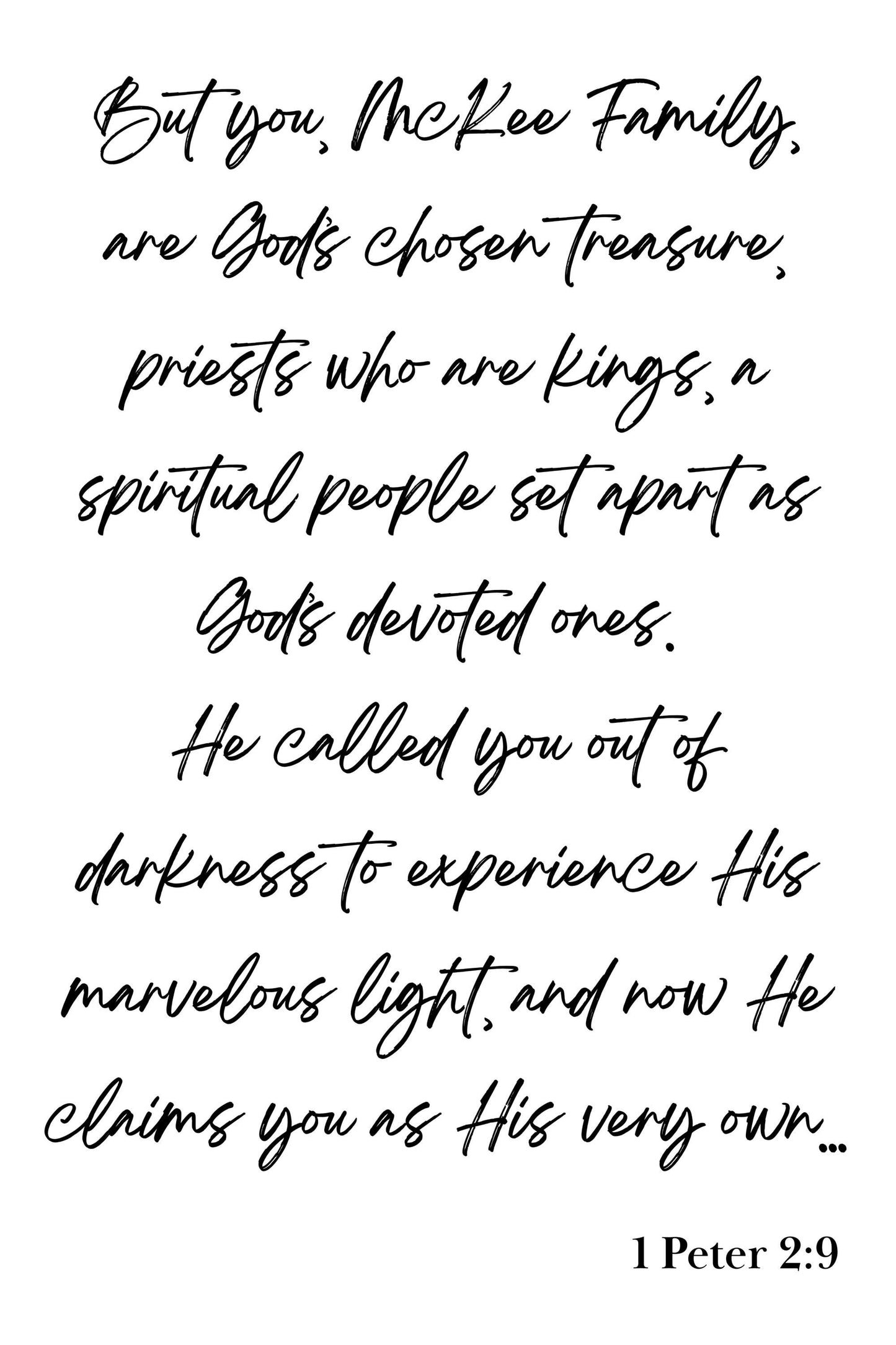1 Peter 2:9 Poster