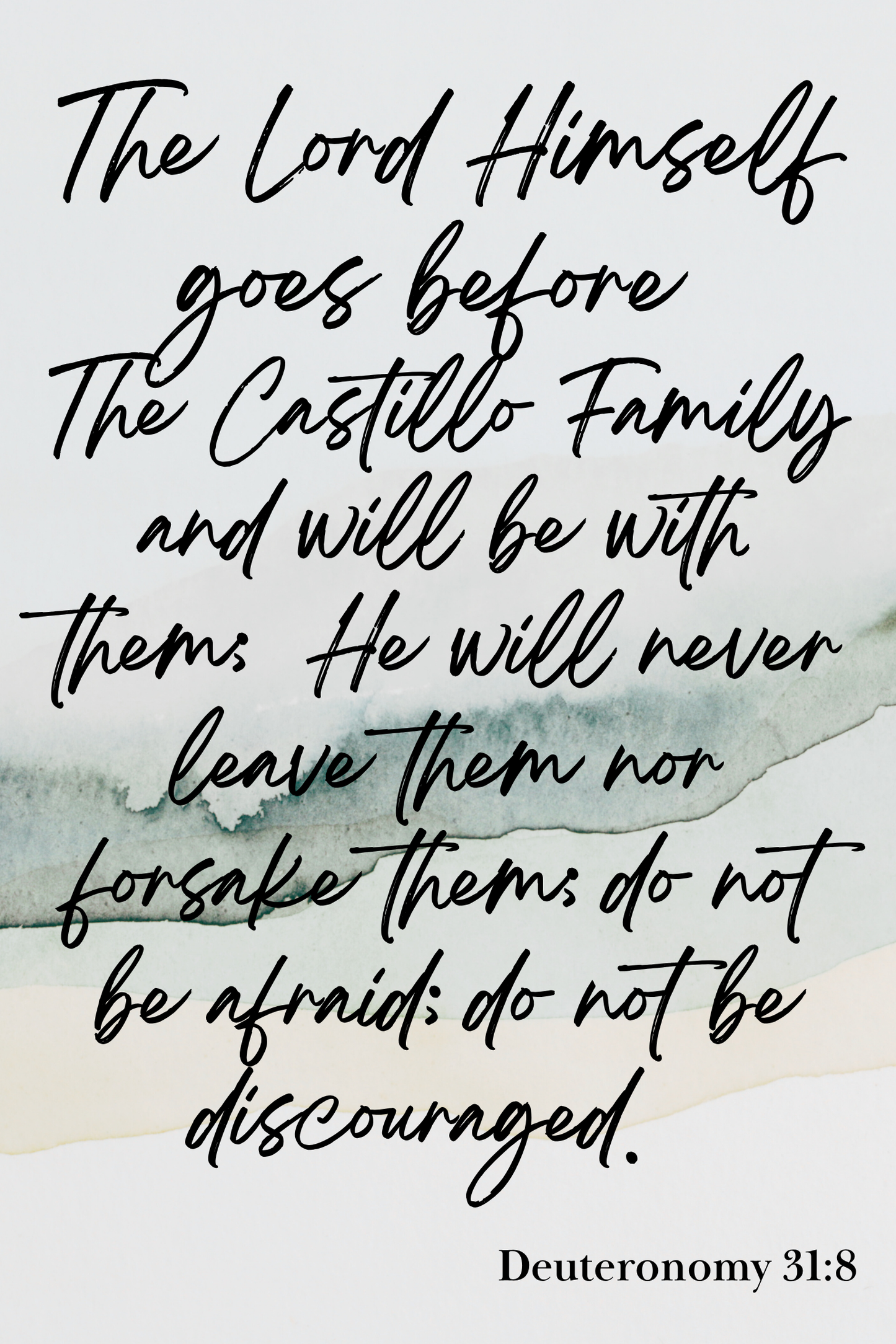 Deuteronomy 31:8 Poster