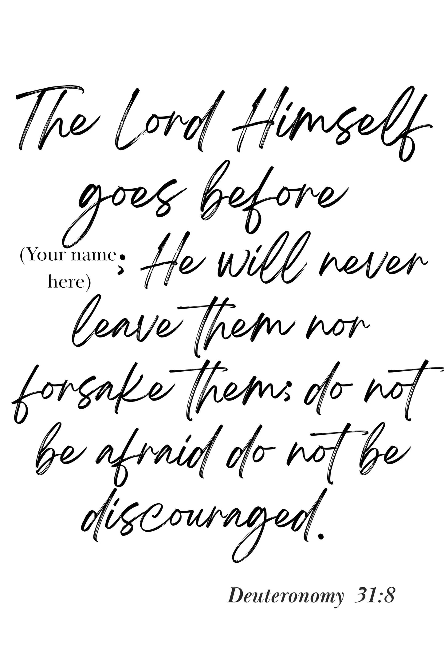 Deuteronomy 31:8 Poster