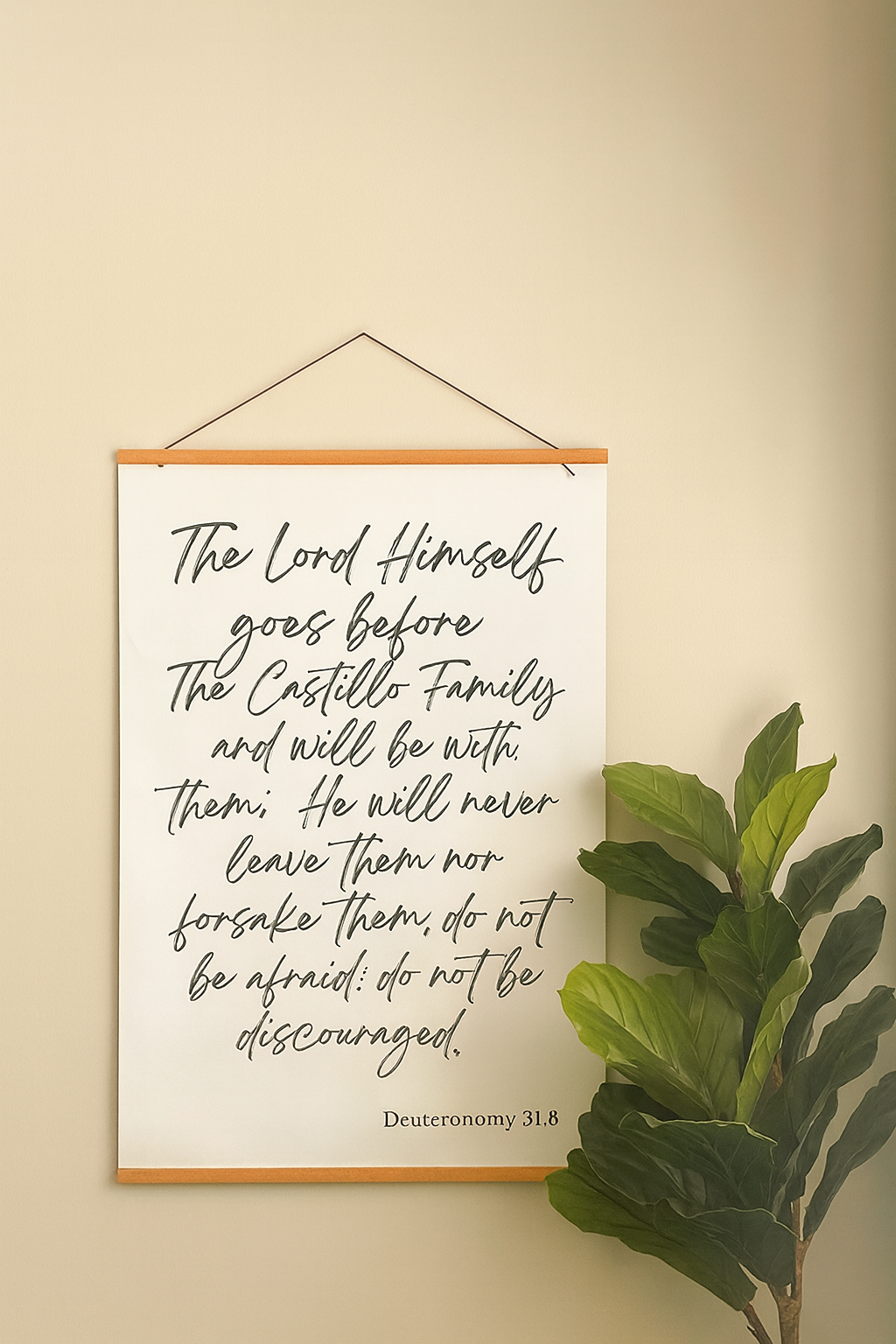 Deuteronomy 31:8 Poster