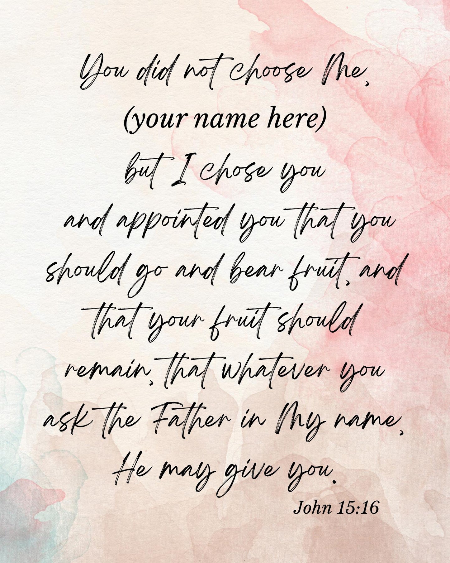 John 15:16 Poster