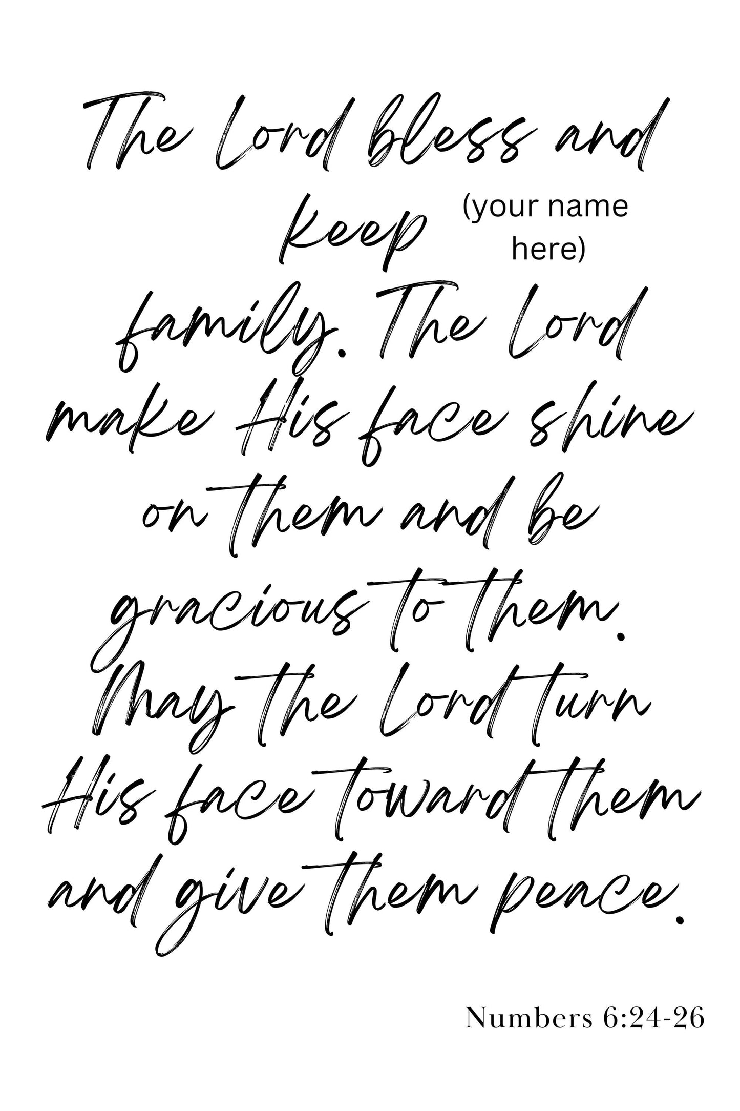Numbers 6:24-26 Poster