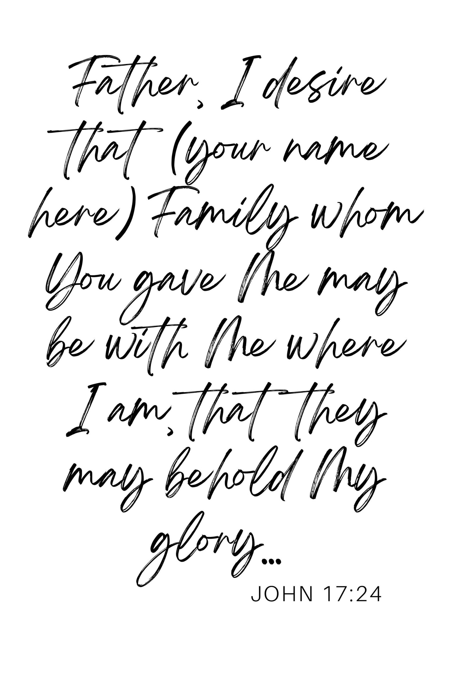 John 17:24 Poster