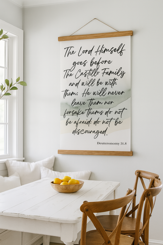 Deuteronomy 31:8 Poster