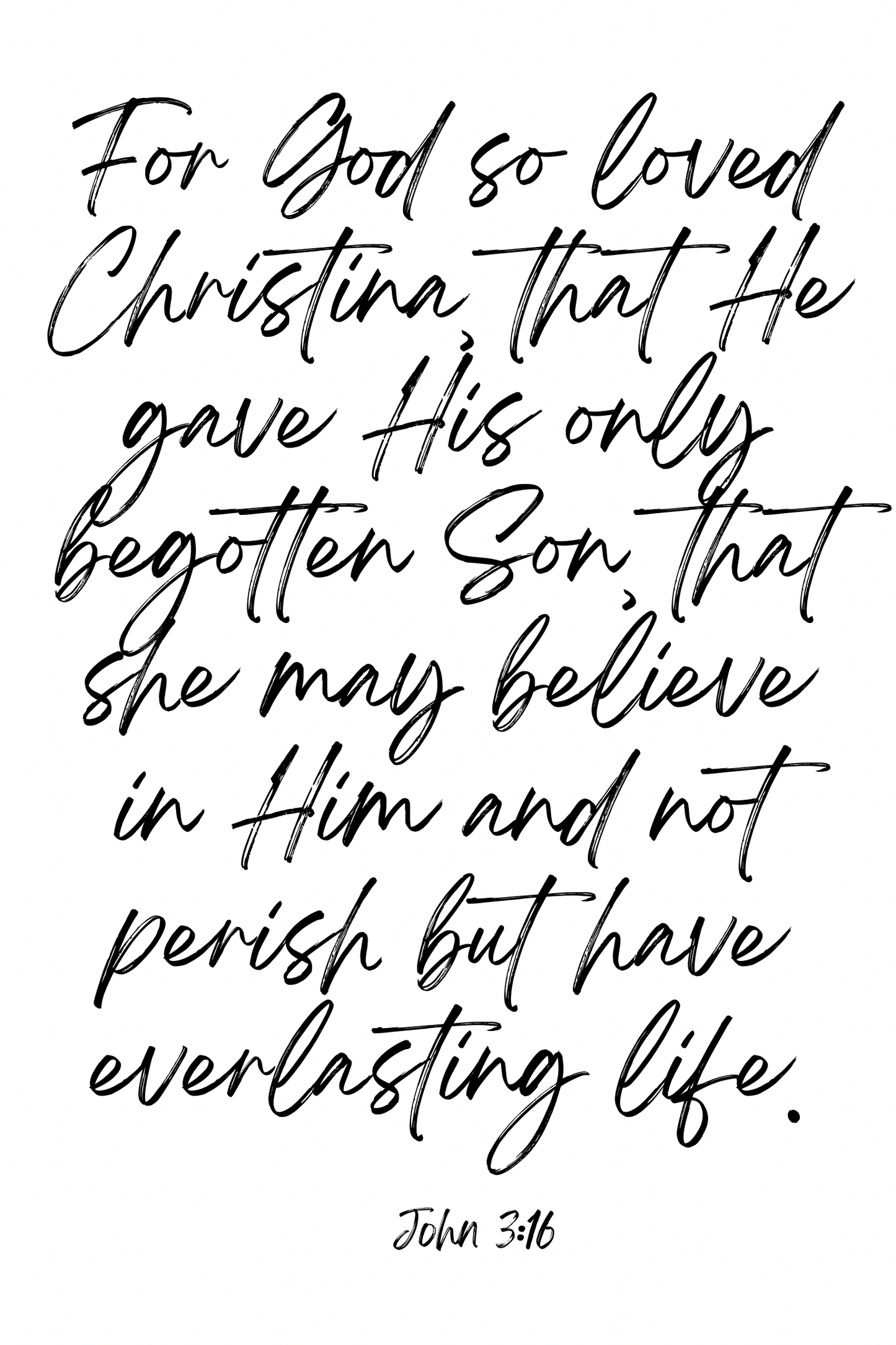 John 3:16 Poster