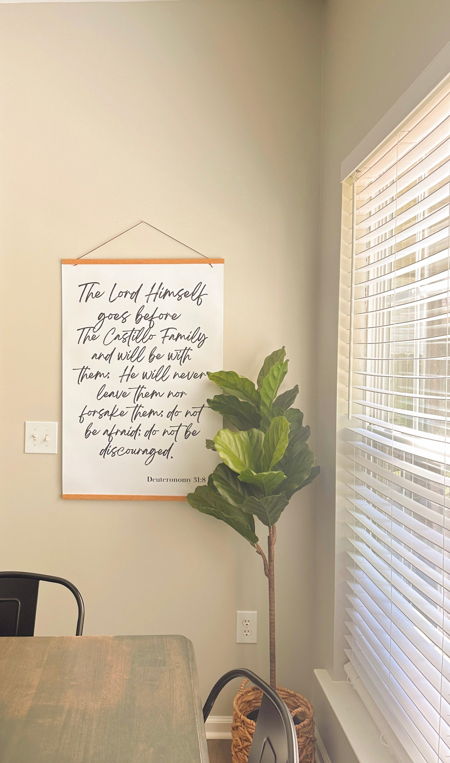 Deuteronomy 31:8 Poster