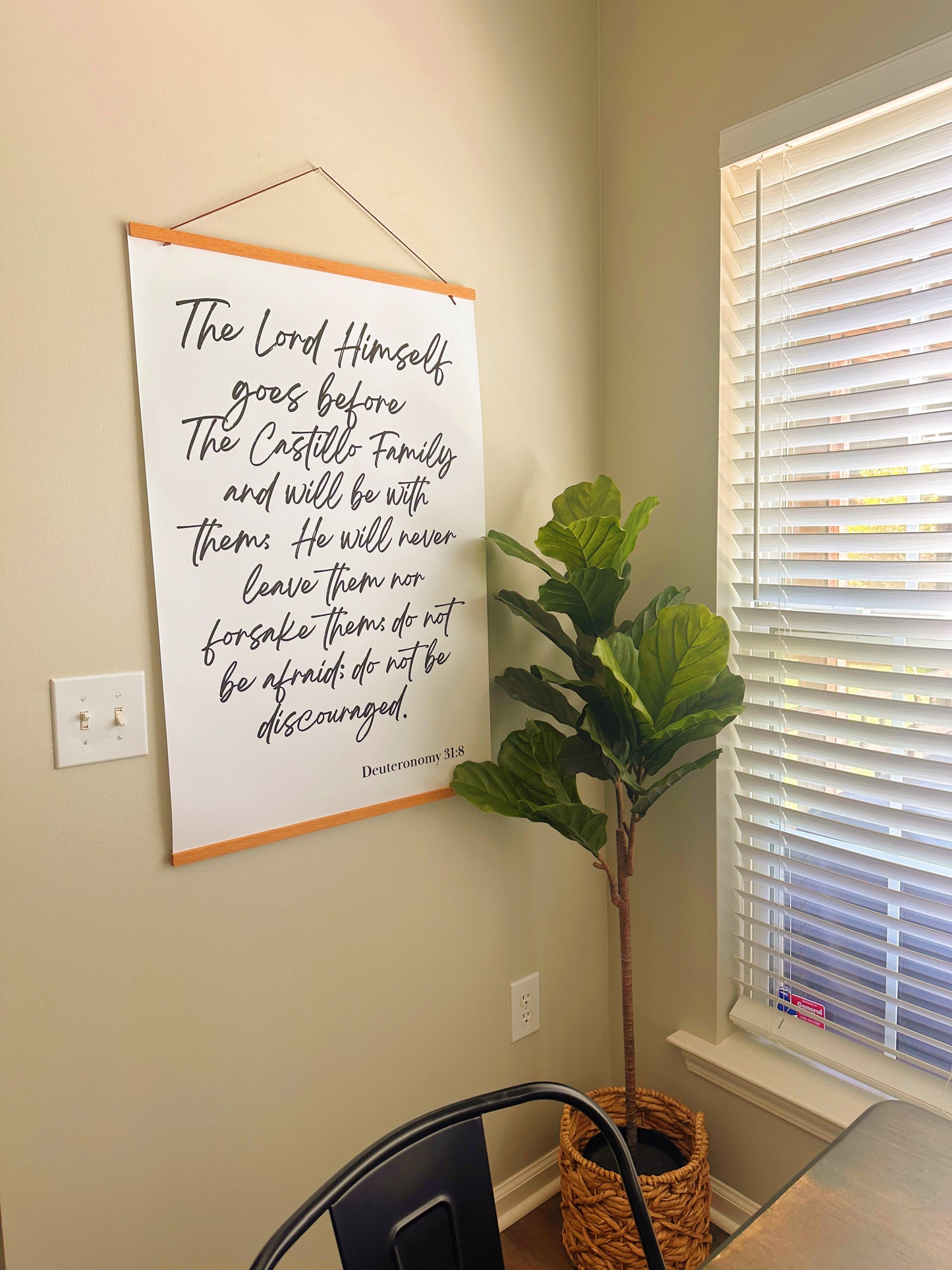 Deuteronomy 31:8 Poster