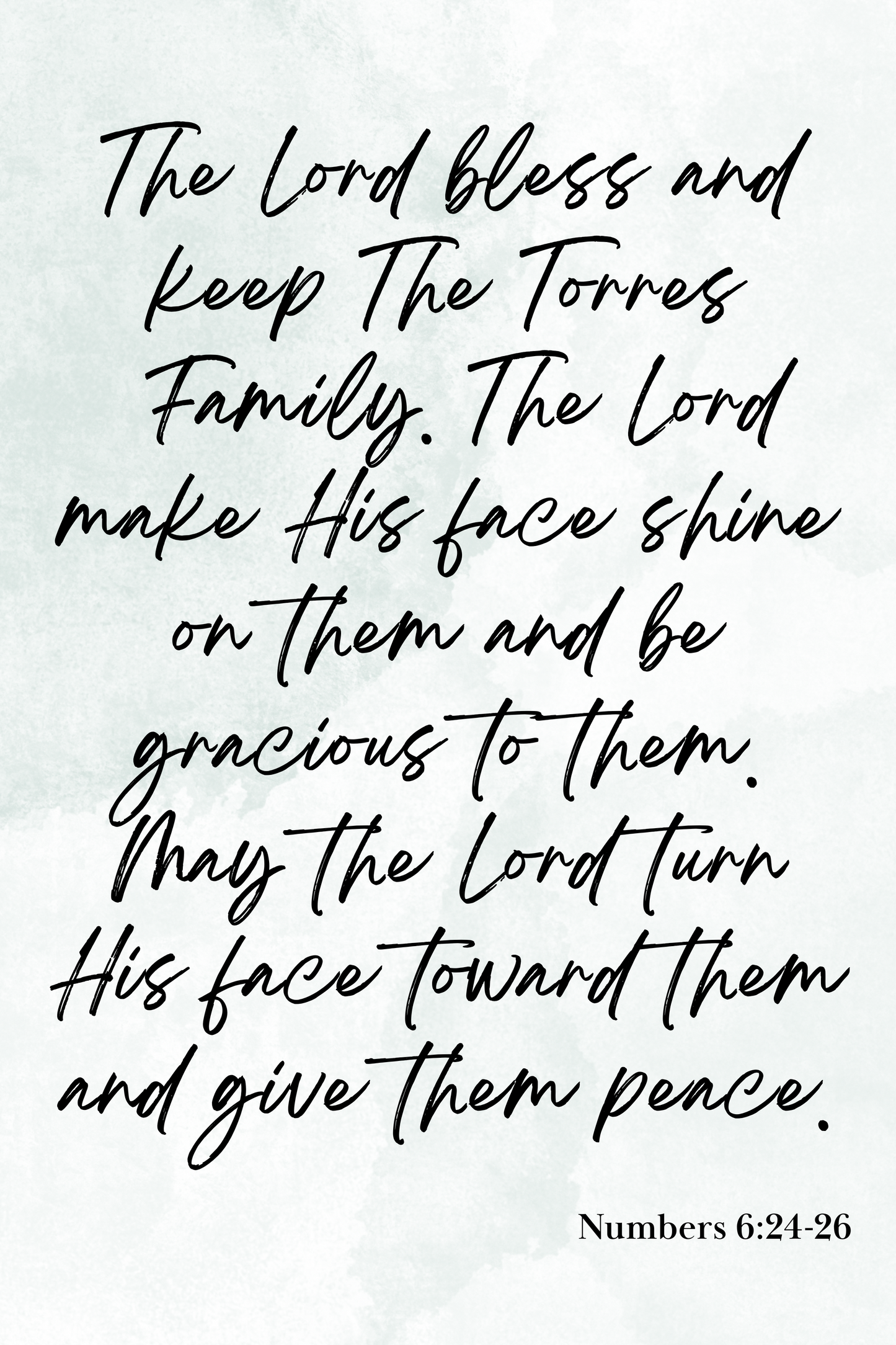 Numbers 6:24-26 Poster
