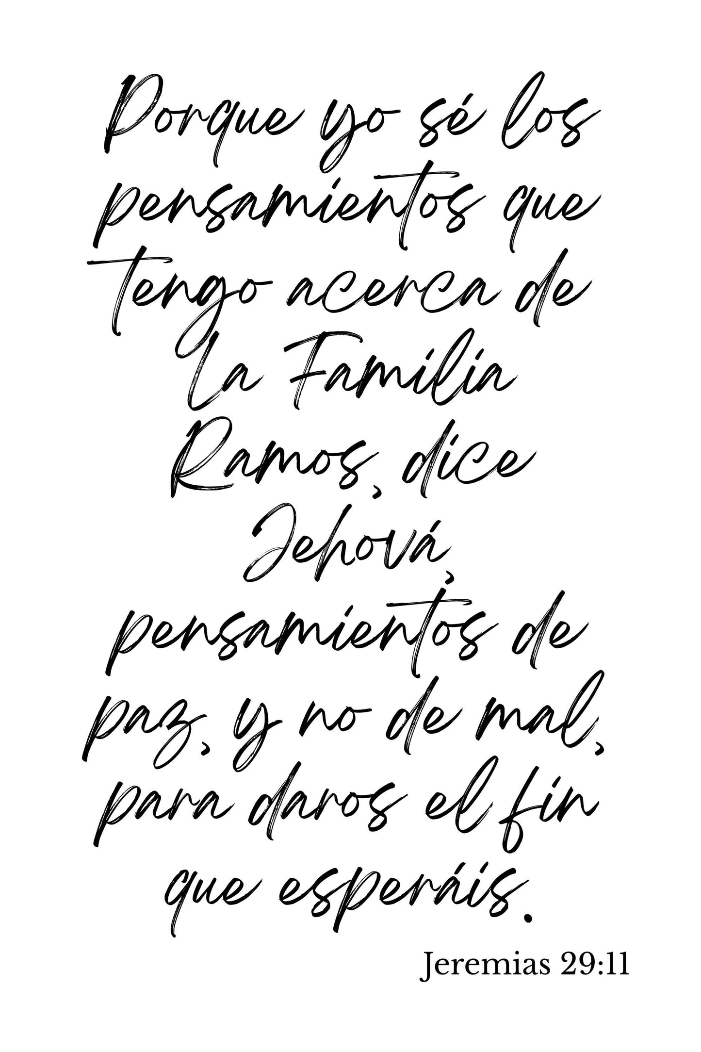Jeremiah 29:11 Poster