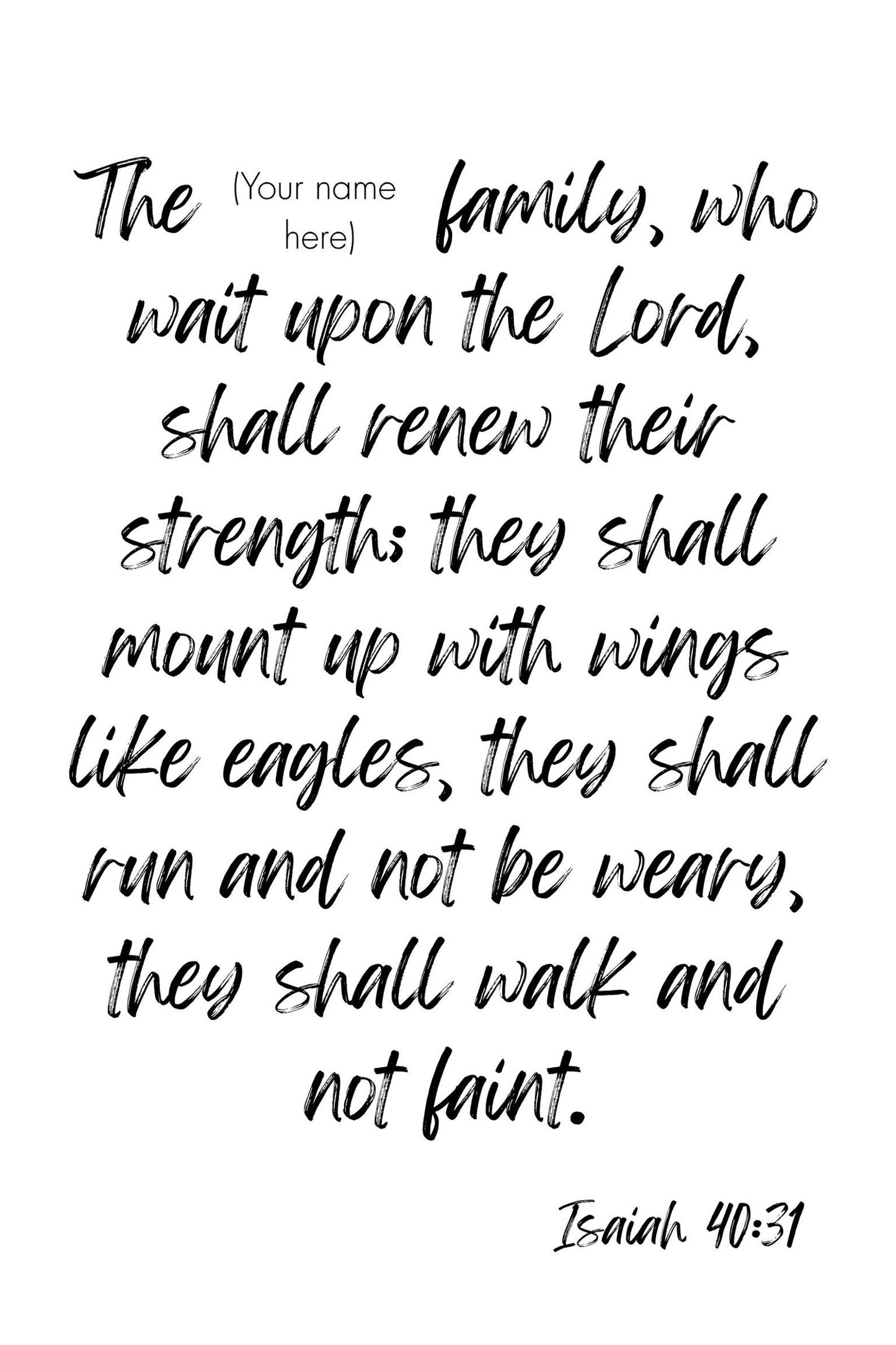 Isaiah 40:31 Poster